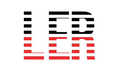 LER three initial letter iconic line negative space minimal logo design vector template. monogram, abstract, wordmark, business, typography, minimalist, brand, company, flat, modern, unique, simple