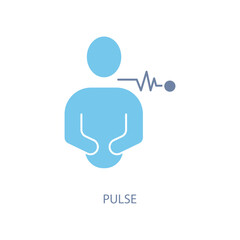 pulse concept line icon. Simple element illustration.pulse concept outline symbol de sign.