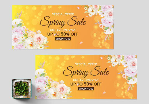 Spring Sale Banner Template