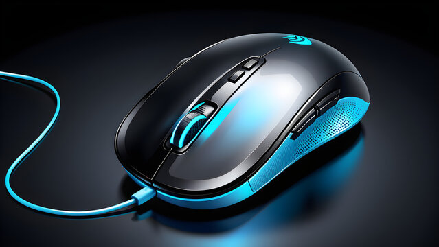 computer mouse on dark background