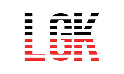 LGK three initial letter iconic line negative space minimal logo design vector template. monogram, abstract, wordmark, business, typography, minimalist, brand, company, flat, modern, unique, simple