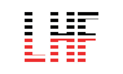 LHF three initial letter iconic line negative space minimal logo design vector template. monogram, abstract, wordmark, business, typography, minimalist, brand, company, flat, modern, unique, simple