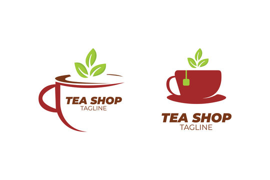  tea logo design vector illustration