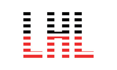 LHL three initial letter iconic line negative space minimal logo design vector template. monogram, abstract, wordmark, business, typography, minimalist, brand, company, flat, modern, unique, simple