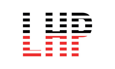 LHP three initial letter iconic line negative space minimal logo design vector template. monogram, abstract, wordmark, business, typography, minimalist, brand, company, flat, modern, unique, simple