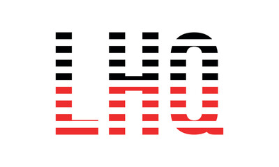 LHQ three initial letter iconic line negative space minimal logo design vector template. monogram, abstract, wordmark, business, typography, minimalist, brand, company, flat, modern, unique, simple