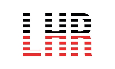 LHR three initial letter iconic line negative space minimal logo design vector template. monogram, abstract, wordmark, business, typography, minimalist, brand, company, flat, modern, unique, simple