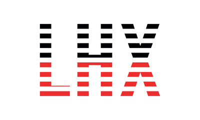 LHX three initial letter iconic line negative space minimal logo design vector template. monogram, abstract, wordmark, business, typography, minimalist, brand, company, flat, modern, unique, simple