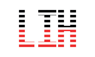 LIH three initial letter iconic line negative space minimal logo design vector template. monogram, abstract, wordmark, business, typography, minimalist, brand, company, flat, modern, unique, simple