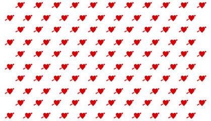 RED Heart with Arrow icon. Valentines day vehctor  icon, Cupid arrow pierced into the heart. Cupid arrow, Love symbol with arrow. Happy Valentine's Day vector design