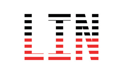 LIN three initial letter iconic line negative space minimal logo design vector template. monogram, abstract, wordmark, business, typography, minimalist, brand, company, flat, modern, unique, simple