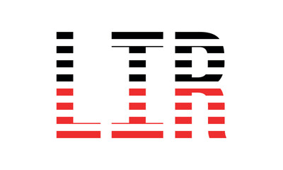 LIR three initial letter iconic line negative space minimal logo design vector template. monogram, abstract, wordmark, business, typography, minimalist, brand, company, flat, modern, unique, simple