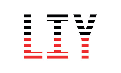 LIY three initial letter iconic line negative space minimal logo design vector template. monogram, abstract, wordmark, business, typography, minimalist, brand, company, flat, modern, unique, simple