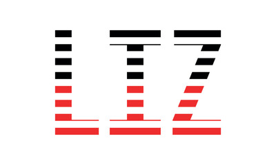 LIZ three initial letter iconic line negative space minimal logo design vector template. monogram, abstract, wordmark, business, typography, minimalist, brand, company, flat, modern, unique, simple