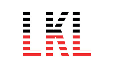 LKL three initial letter iconic line negative space minimal logo design vector template. monogram, abstract, wordmark, business, typography, minimalist, brand, company, flat, modern, unique, simple