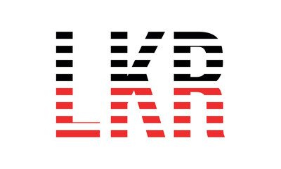 LKR three initial letter iconic line negative space minimal logo design vector template. monogram, abstract, wordmark, business, typography, minimalist, brand, company, flat, modern, unique, simple