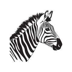 Fototapeta na wymiar Zebra head vector illustration isolated on white background