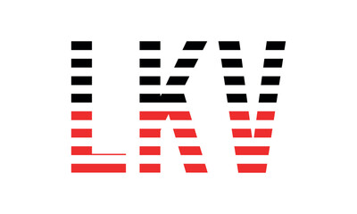 LKV three initial letter iconic line negative space minimal logo design vector template. monogram, abstract, wordmark, business, typography, minimalist, brand, company, flat, modern, unique, simple