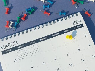 1st march mark on calendar 2024