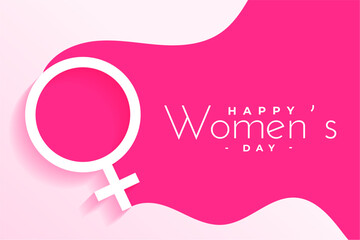 happy womens day eve background with gender sign