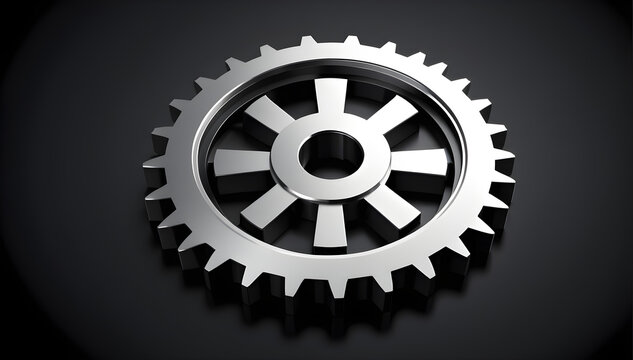 factory industrial gear isolated on a black background