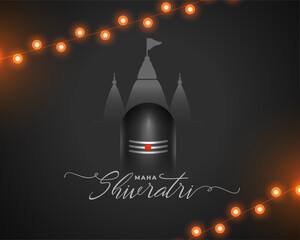 beautiful happy maha shivratri wishes background design