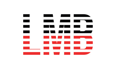 LMB three initial letter iconic line negative space minimal logo design vector template. monogram, abstract, wordmark, business, typography, minimalist, brand, company, flat, modern, unique, simple