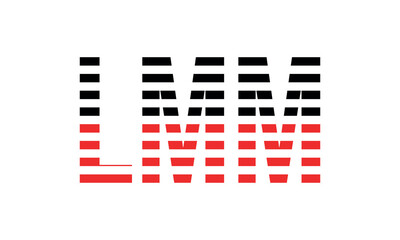 LMM three initial letter iconic line negative space minimal logo design vector template. monogram, abstract, wordmark, business, typography, minimalist, brand, company, flat, modern, unique, simple