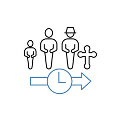 life cycle concept line icon. Simple element illustration. life cycle concept outline symbol design.