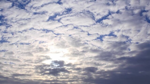 太陽と雲の動き　タイムラプス