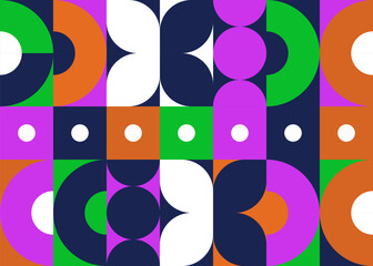 Abstract Bauhaus geometric pattern background
