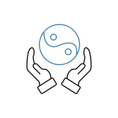 meaning of life concept line icon. Simple element illustration. meaning of life concept outline symbol design.
