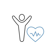 vitality concept line icon. Simple element illustration. vitality concept outline symbol design.