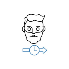 ageing concept line icon. Simple element illustration.ageing concept outline symbol de sign.
