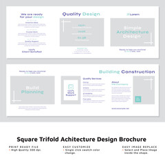 Square Trifold Architecture Design Brochure