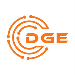 DGE letter design. DGE letter technology logo design on white background. DGE Monogram logo design for entrepreneur and business