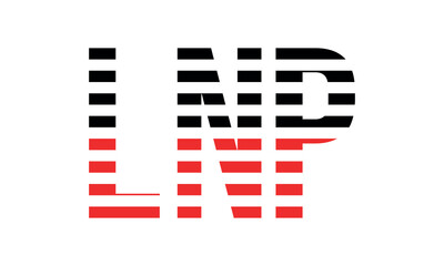 LNP three initial letter iconic line negative space minimal logo design vector template. monogram, abstract, wordmark, business, typography, minimalist, brand, company, flat, modern, unique, simple