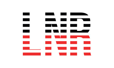 LNR three initial letter iconic line negative space minimal logo design vector template. monogram, abstract, wordmark, business, typography, minimalist, brand, company, flat, modern, unique, simple