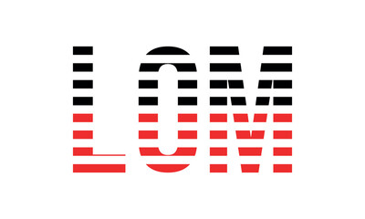 LOM three initial letter iconic line negative space minimal logo design vector template. monogram, abstract, wordmark, business, typography, minimalist, brand, company, flat, modern, unique, simple