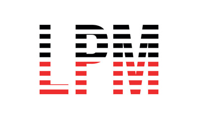 LPM three initial letter iconic line negative space minimal logo design vector template. monogram, abstract, wordmark, business, typography, minimalist, brand, company, flat, modern, unique, simple