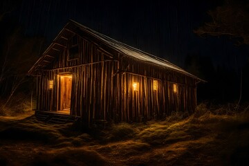 old house in the night