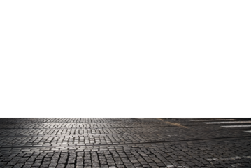stone pavement in an old city isolated png	
