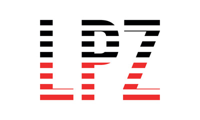 LPZ three initial letter iconic line negative space minimal logo design vector template. monogram, abstract, wordmark, business, typography, minimalist, brand, company, flat, modern, unique, simple