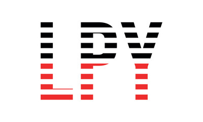 LPY three initial letter iconic line negative space minimal logo design vector template. monogram, abstract, wordmark, business, typography, minimalist, brand, company, flat, modern, unique, simple