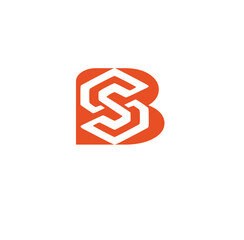 SB BS letter design logo logotype icon concept with serif font and classic elegant style look vector