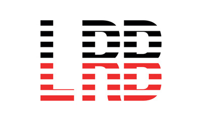 LRB three initial letter iconic line negative space minimal logo design vector template. monogram, abstract, wordmark, business, typography, minimalist, brand, company, flat, modern, unique, simple