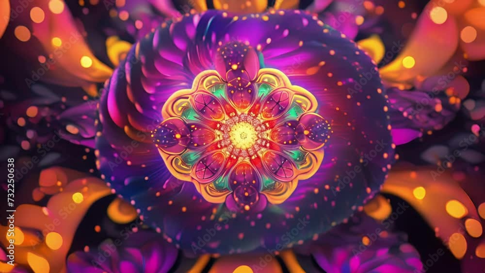 Aufkleber a groovy bline comes to life through a kaleidoscope of colorful patterns and abstract forms conveyin
