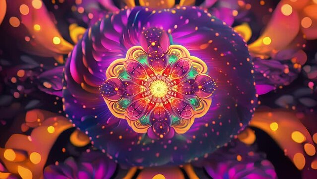 A groovy bline comes to life through a kaleidoscope of colorful patterns and abstract forms conveying the infectious energy of funk music.