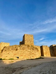 Fototapeta na wymiar Old fortress in the city. Castle of Trujillo, Extremadura, Spain