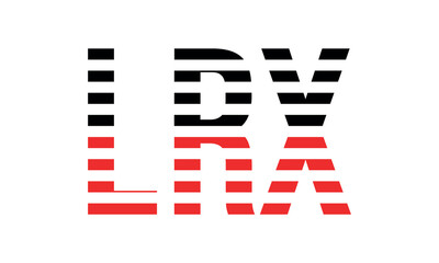 LRX three initial letter iconic line negative space minimal logo design vector template. monogram, abstract, wordmark, business, typography, minimalist, brand, company, flat, modern, unique, simple